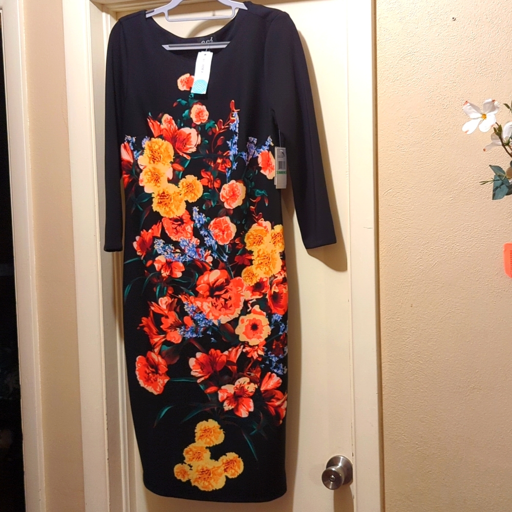 Eci New York floral sheath dress